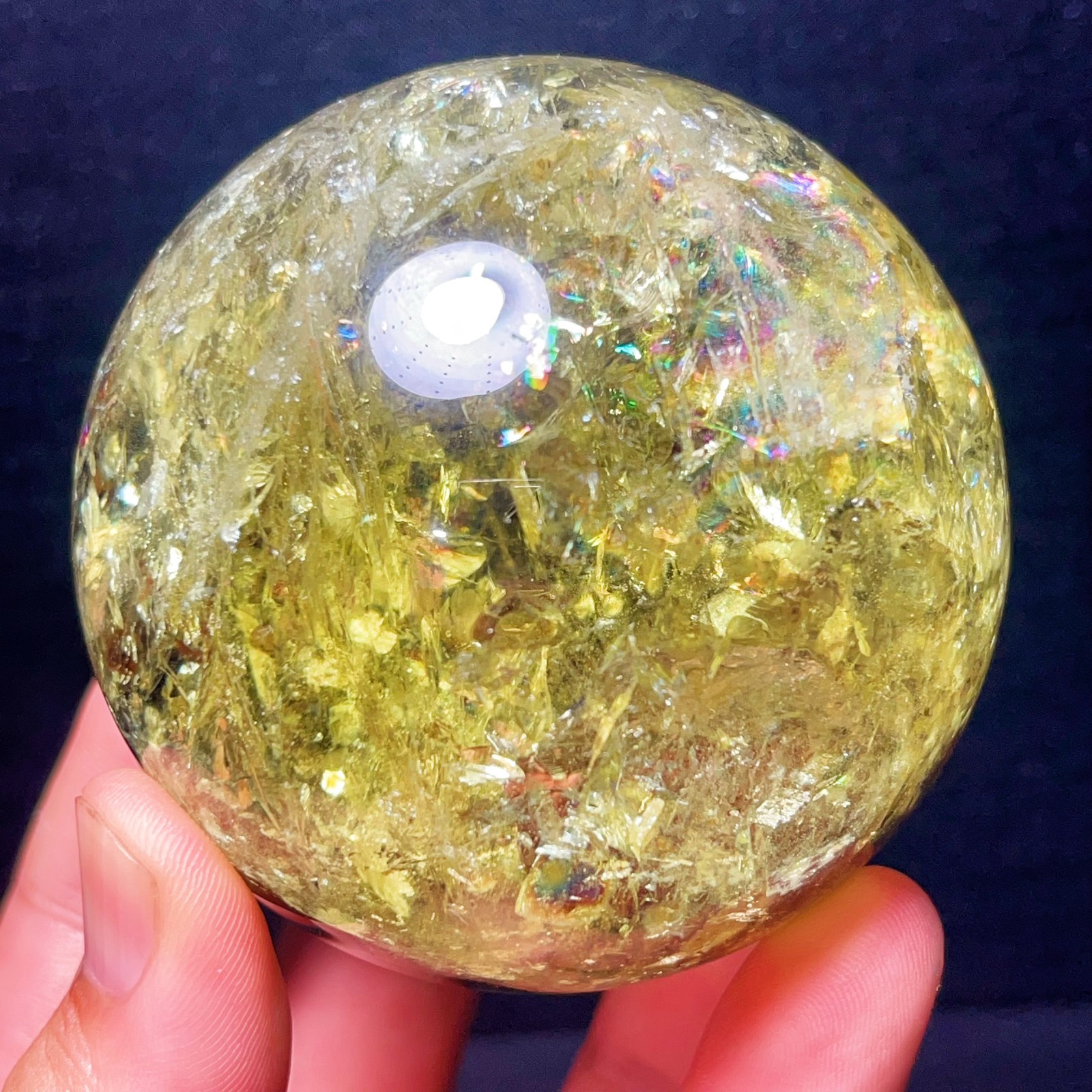 Natural Beautiful Two tone Citrine Sphere Healing Agate Madagascar L8506