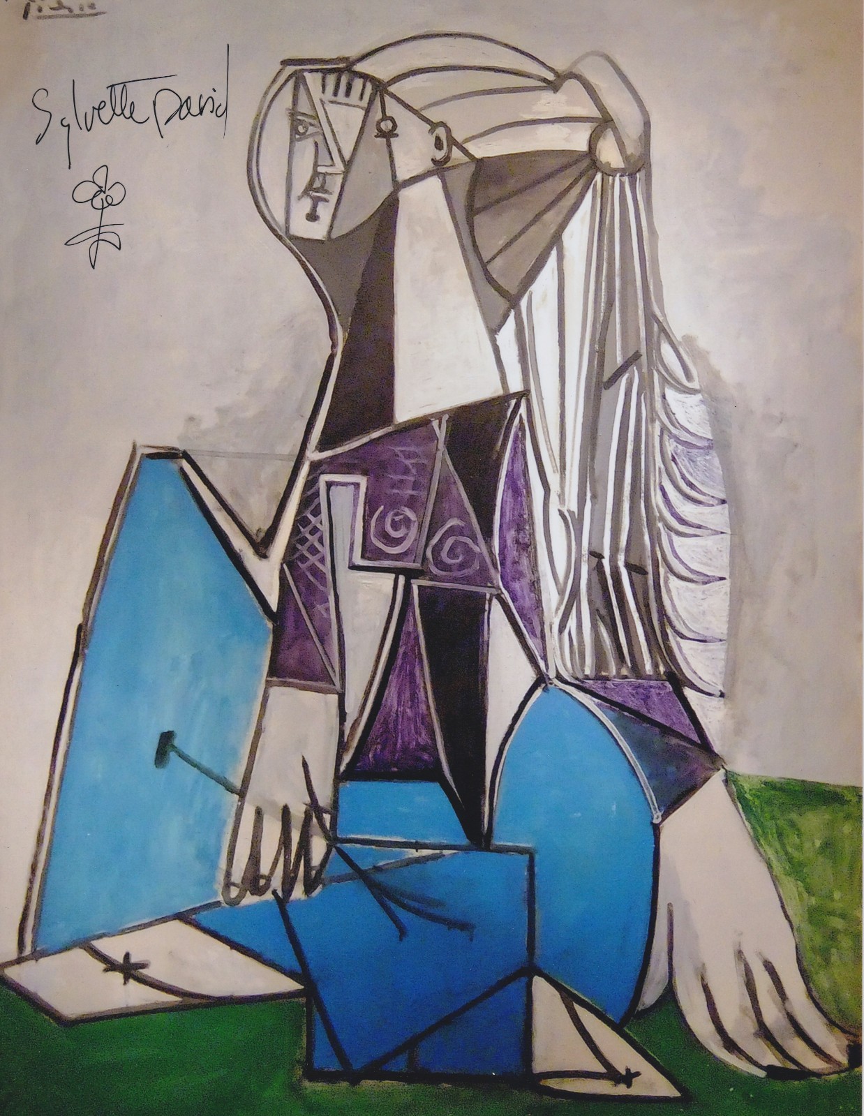 Sylvette (1934) original signed Pablo Picasso 1954 Muse photo 20x26cm / RARE