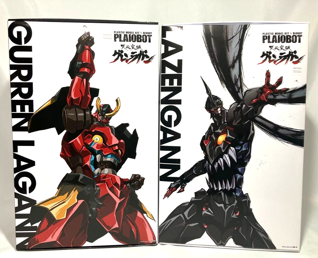 GURREN LAGANN Gurren Lagann & Lazengann Model Kit Set of 2 PLAIOBOT Japan