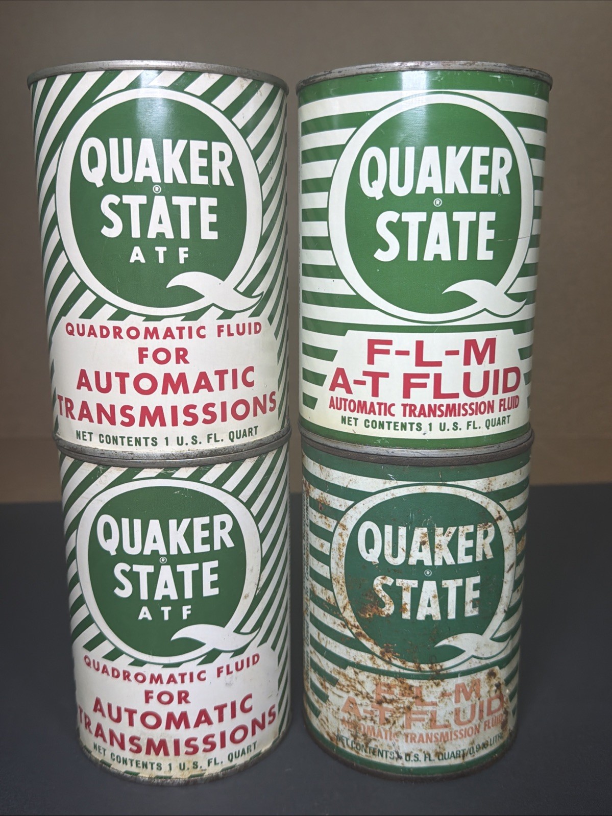 VTG NOS Quaker State ATF Lot of 4 Quadromatic Fluid & F-L-M NEW NOS