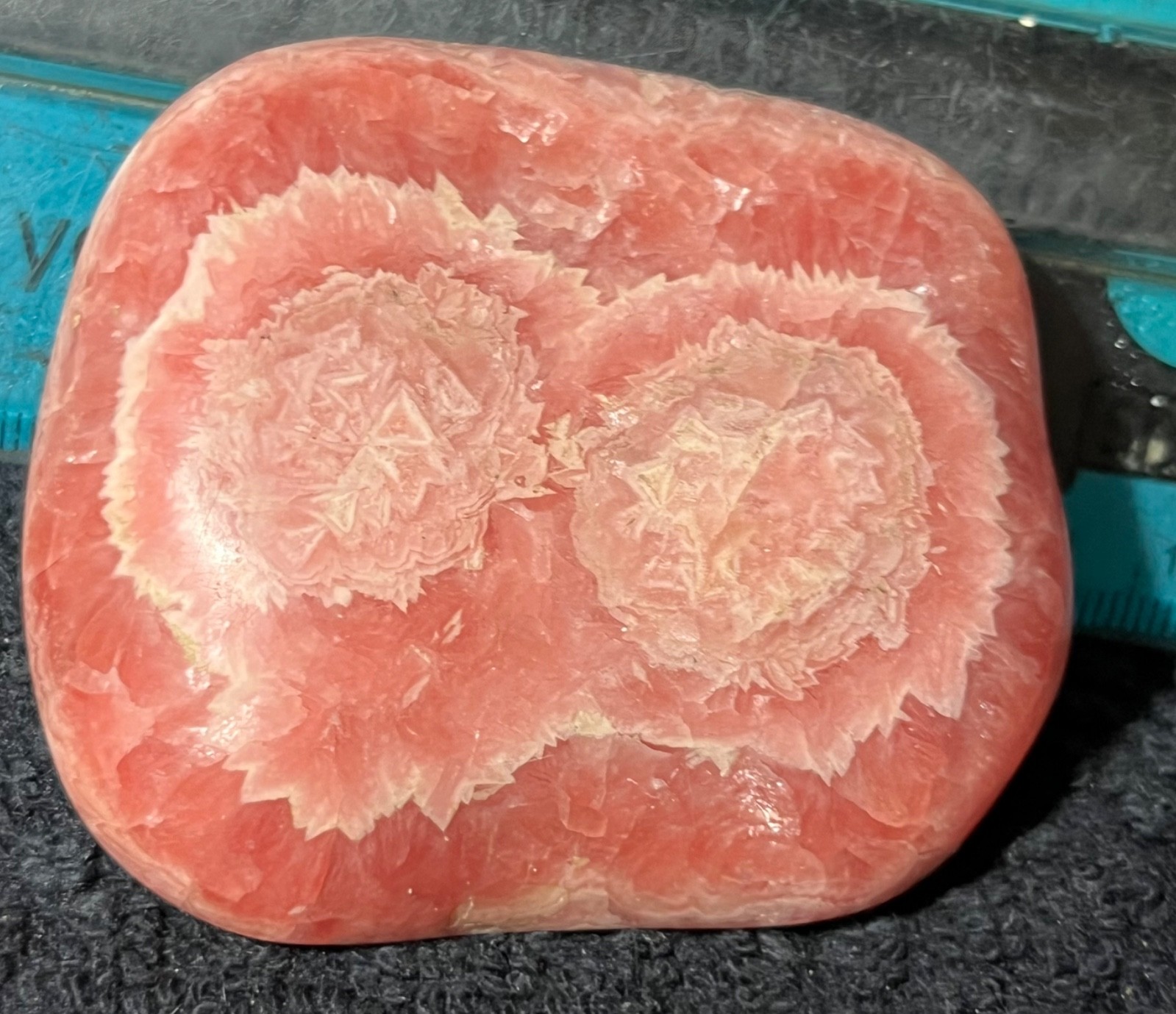 Polished Rhodochrosite-Beautiful Pink & White Pattern 156 Grams