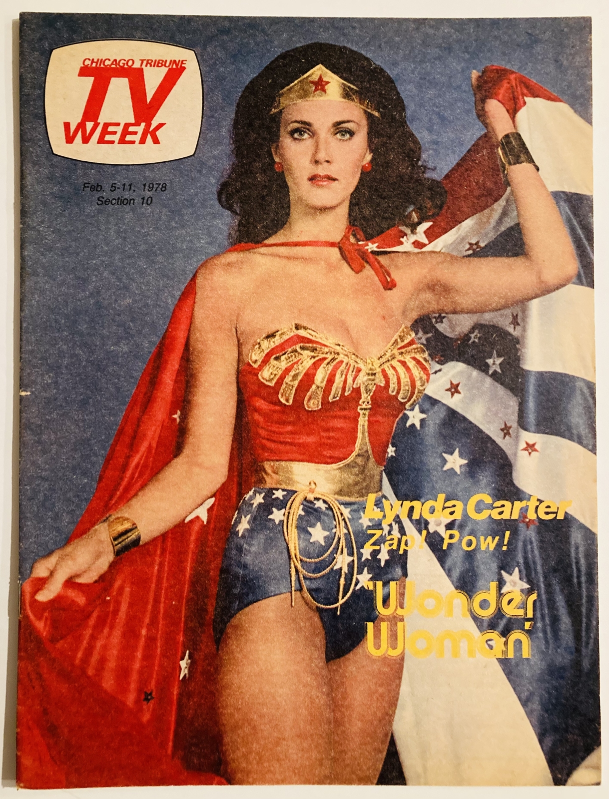TV Guide 1978 Wonder Woman Lynda Carter TV Week Chicago Tribune Rare Regional