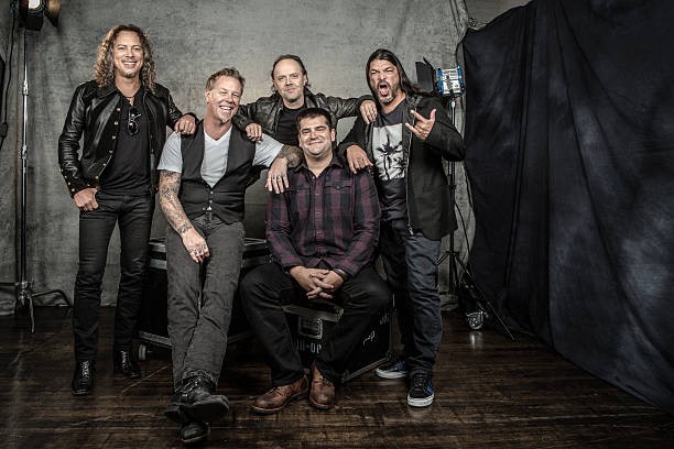 Members of metal band Metallica for The Hollywood Reporter at the - Old Photo 5