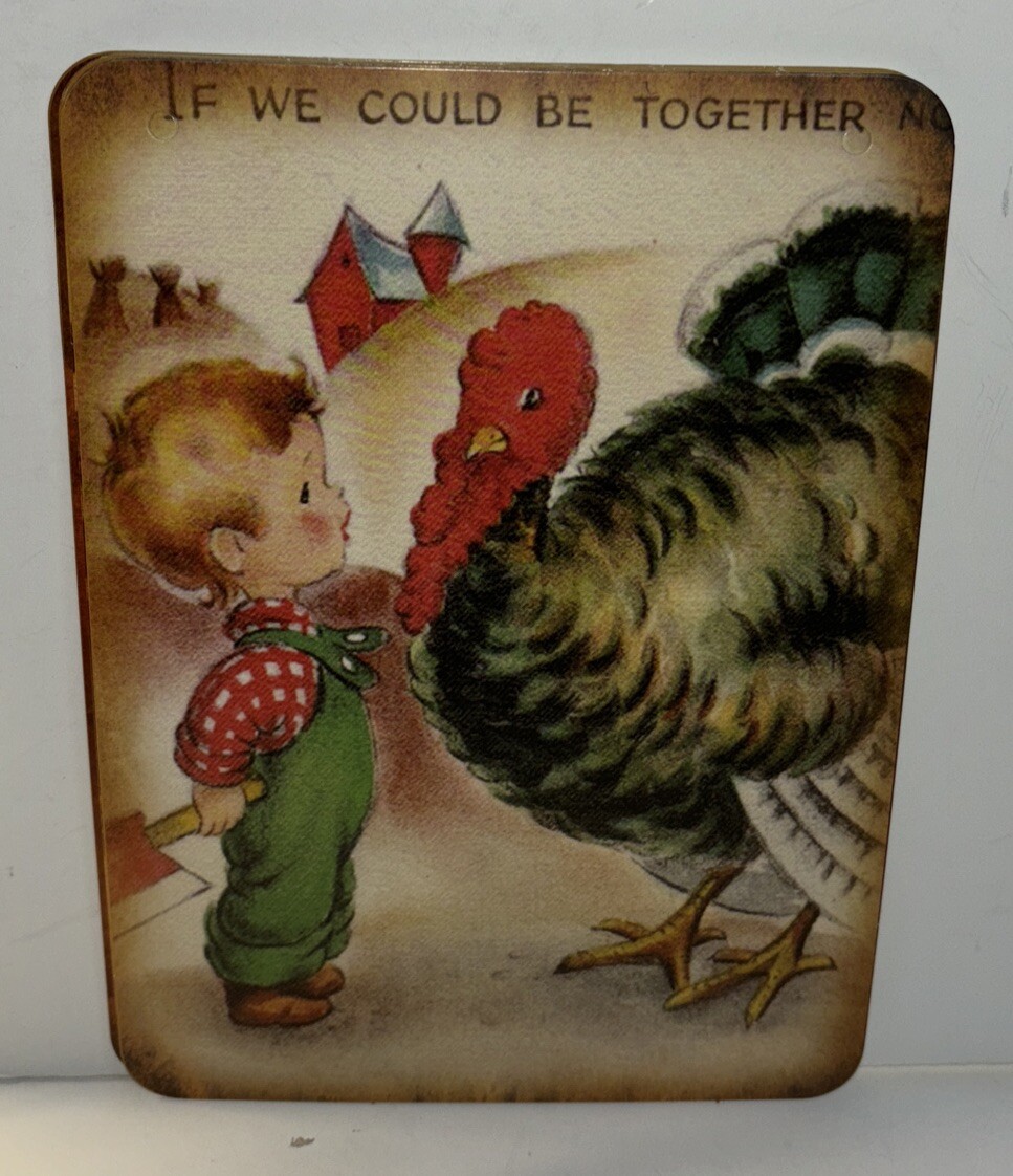 Thanksgiving Wall Decor VINTAGE STYLE Die Cut  5 X 7”