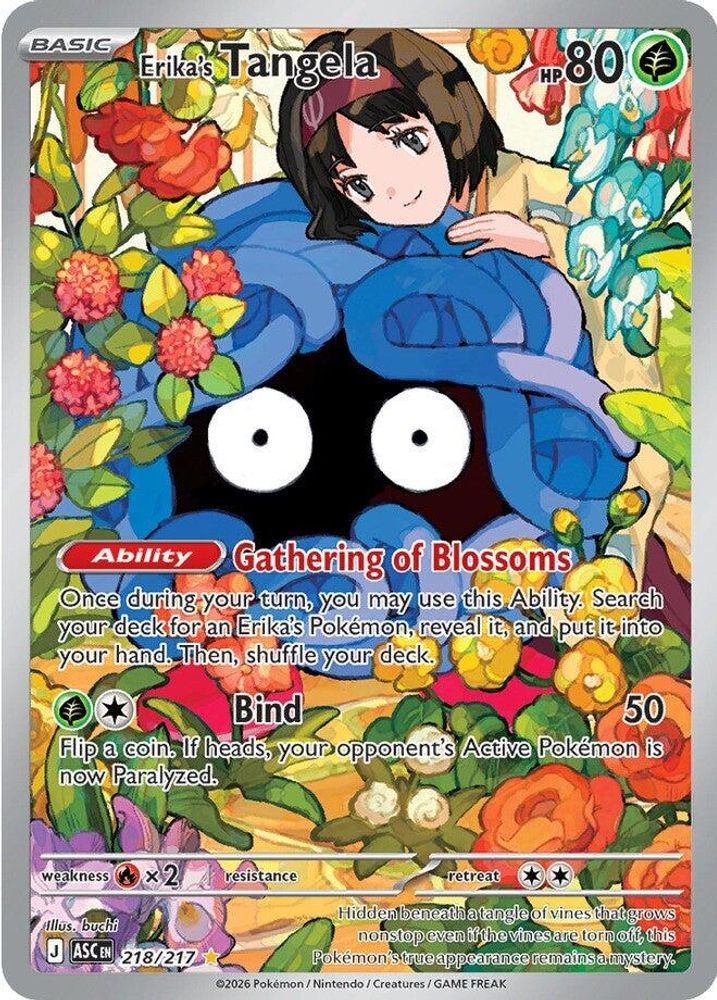 Pokemon Erika\'s Tangela 218/217 Holo Illustration Rare Ascended Heroes NM