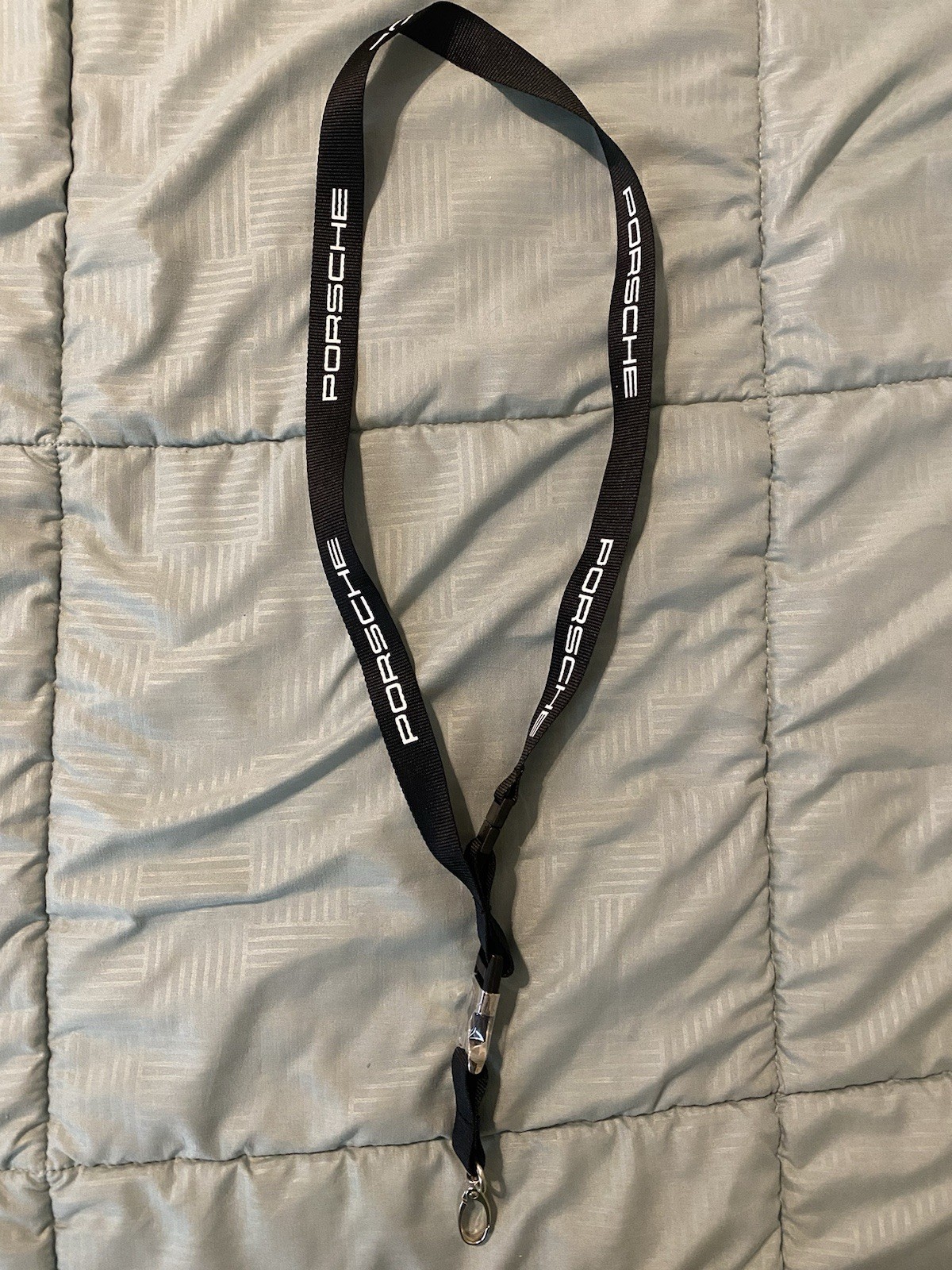 Porsche Lanyard Black with saftey  closure. OEM NEW from Porsche AG, Stutgart