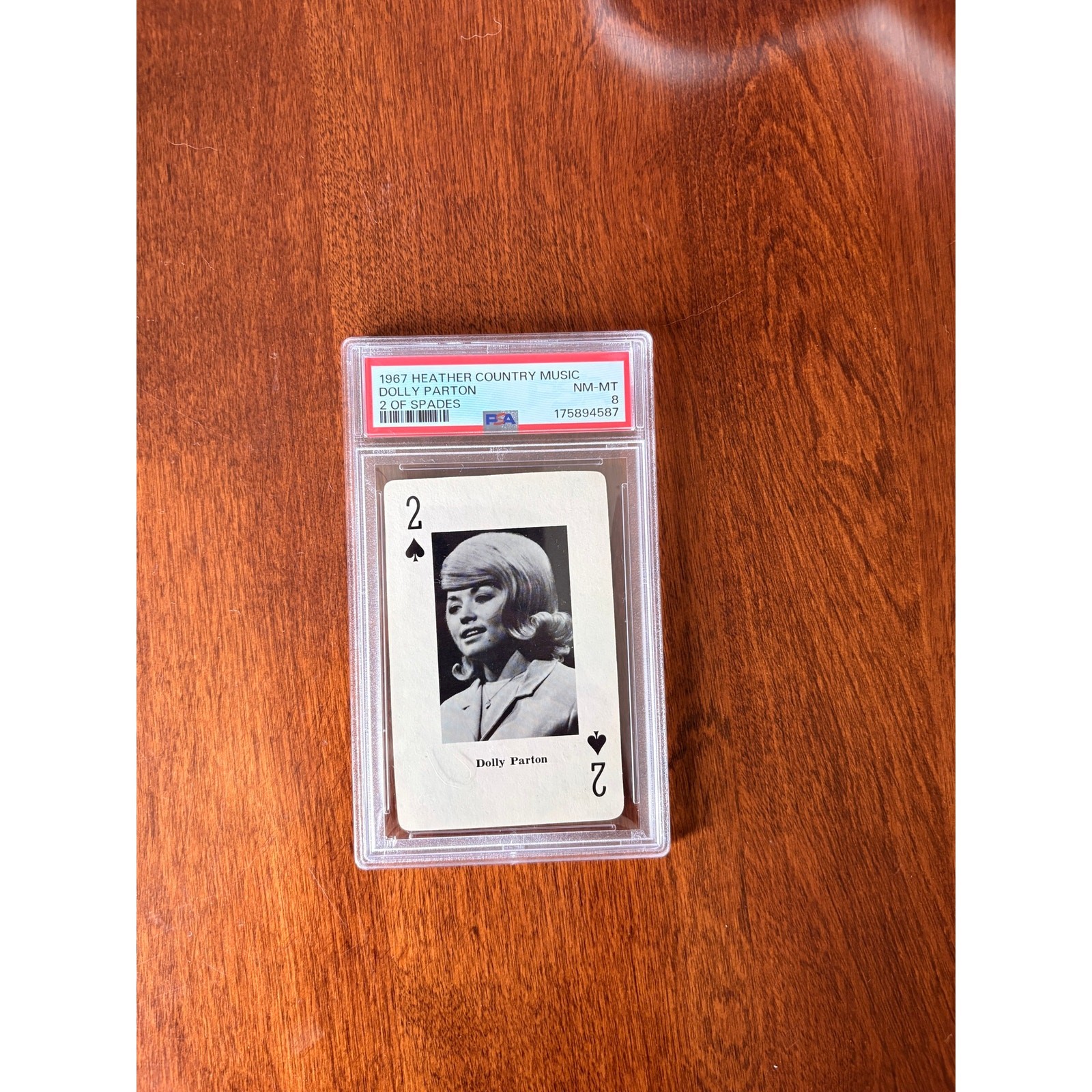 1967 Heather Country Music Dolly Parton  Rookie 2 of Spades PSA 8 NM-MT Rare