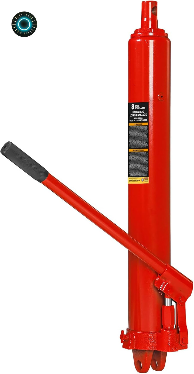 Big RED AQD8TR Hydraulic Long Ram Jack 8 Ton Heavy Duty Engine Hoist Cylinder...
