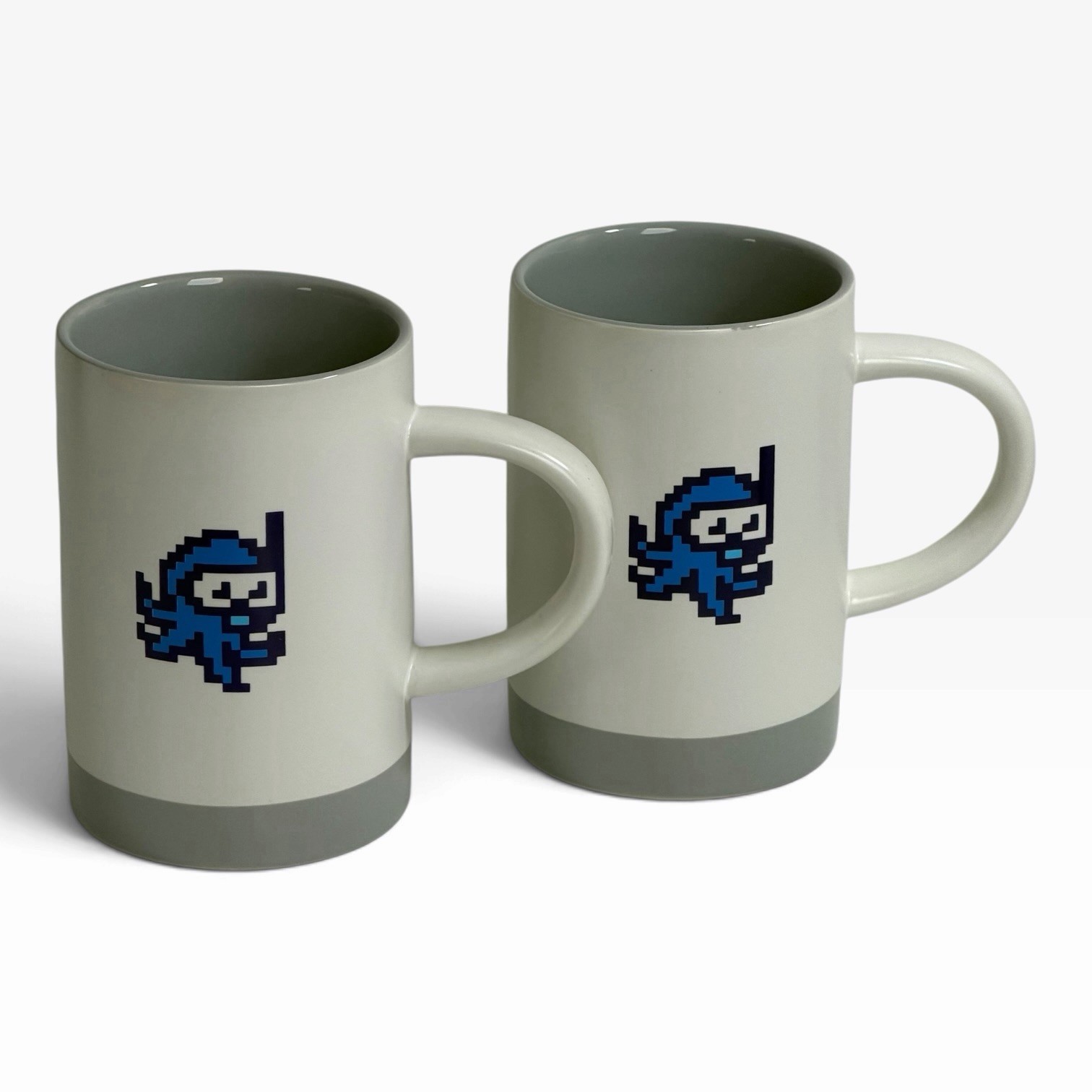 Rare Pair Snorkel AI Pixel Octopus Mugs Stanford Silicon Valley Company Swag