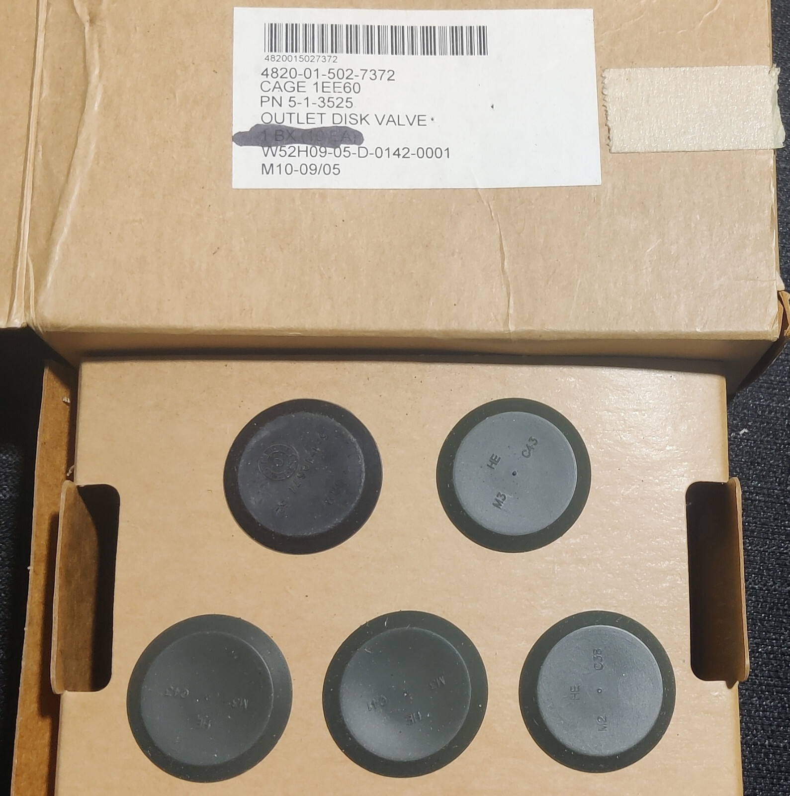 USGI M40 Gas Mask New Replacement Parts - Outlet Valve -  4820-01-502-7372