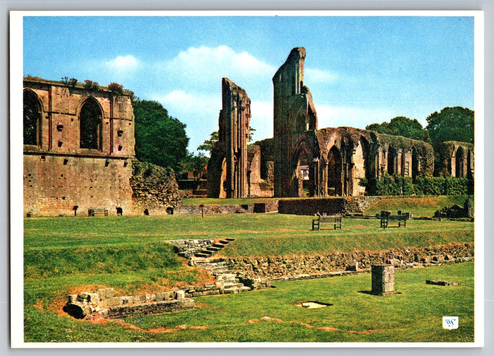 Postcard - Glastonbury Abbey, Somerset - Walter Scott Bradford