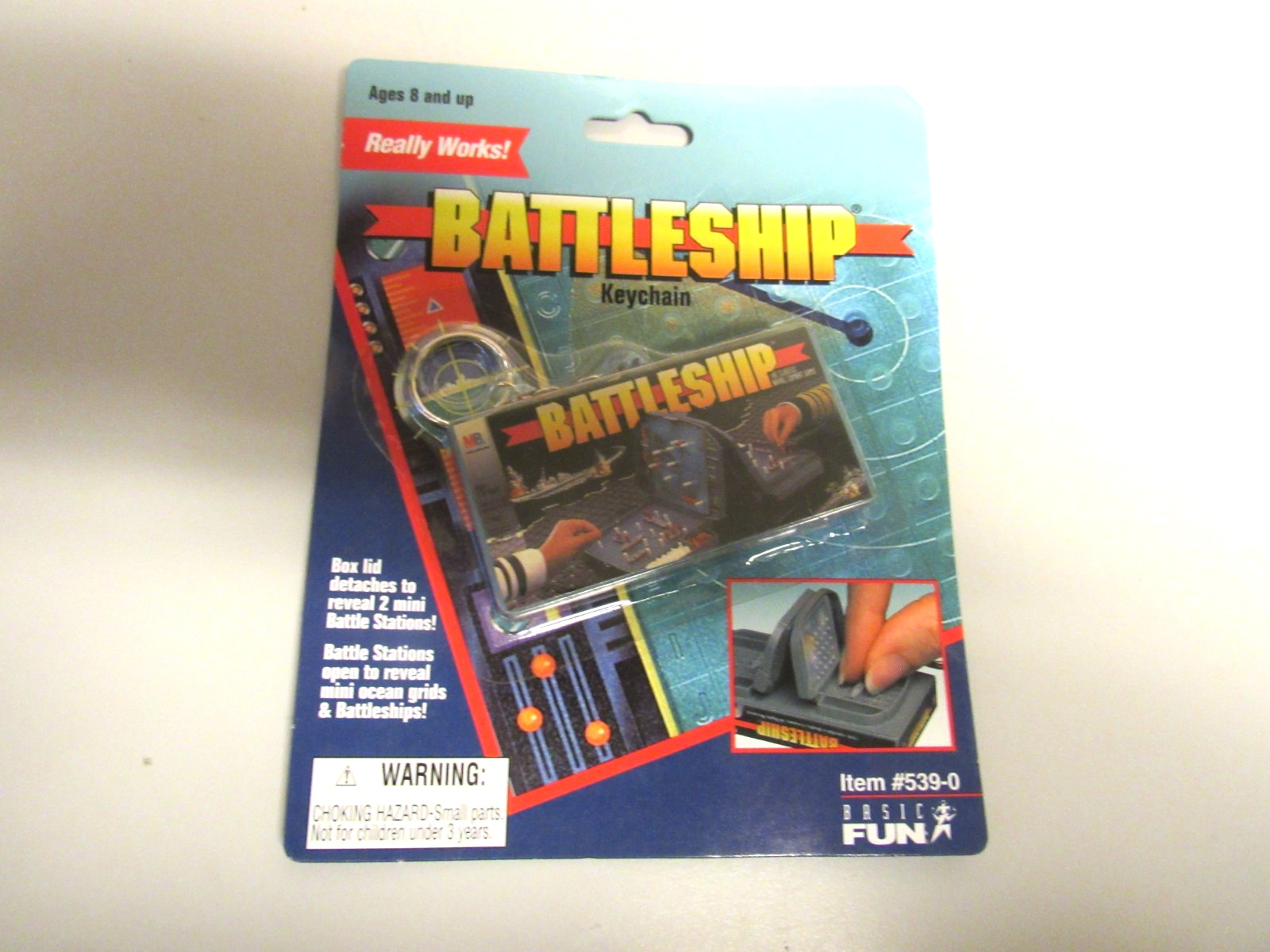 1999 Basic Fun Keychain Battleship Game #539-0
