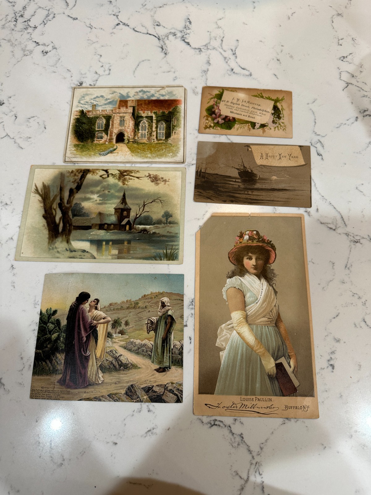 Victorian Advertising Cards Set of 6
