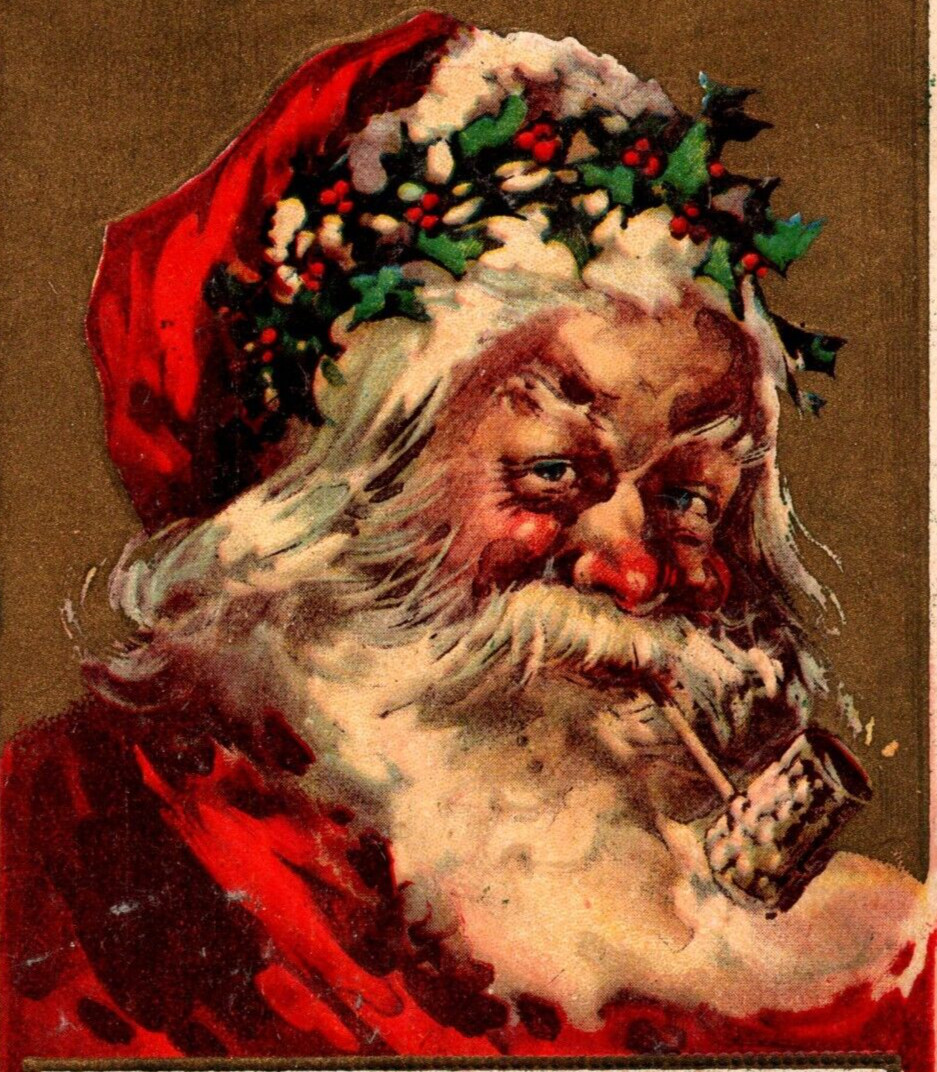 Antique 1908 Santa Claus Christmas Postcard Julius Bien Series 500 Embossed Xmas