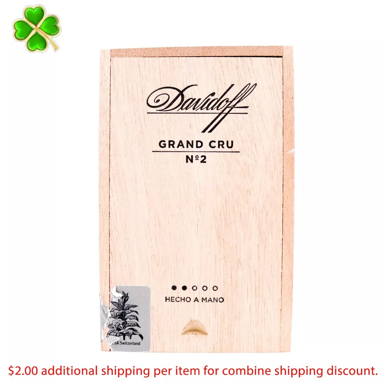 Davidoff Grand Cru No. 2 Empty Wood Cigar Box 6\