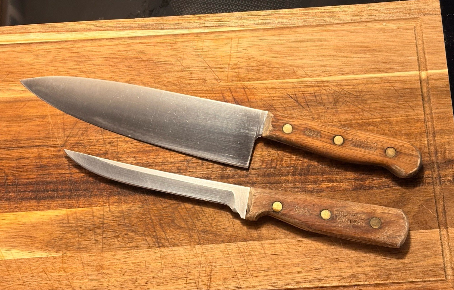 Vintage Chicago Cutlery Knife Set - Chef Knife And Deboning Knife - Very Good