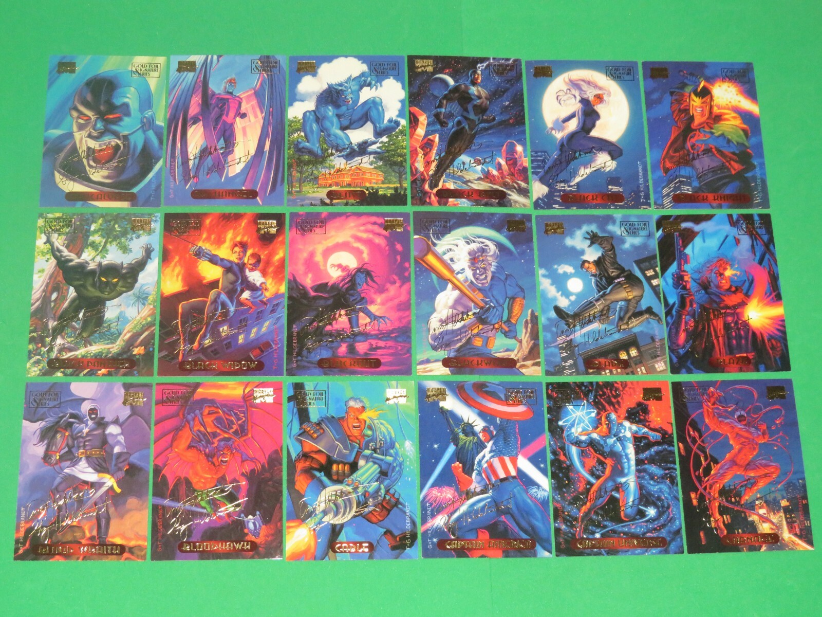 1994 MARVEL MASTERPIECES SERIES 3 GOLD FOIL SIGNATURE PARALLEL 140 CARD SET RARE