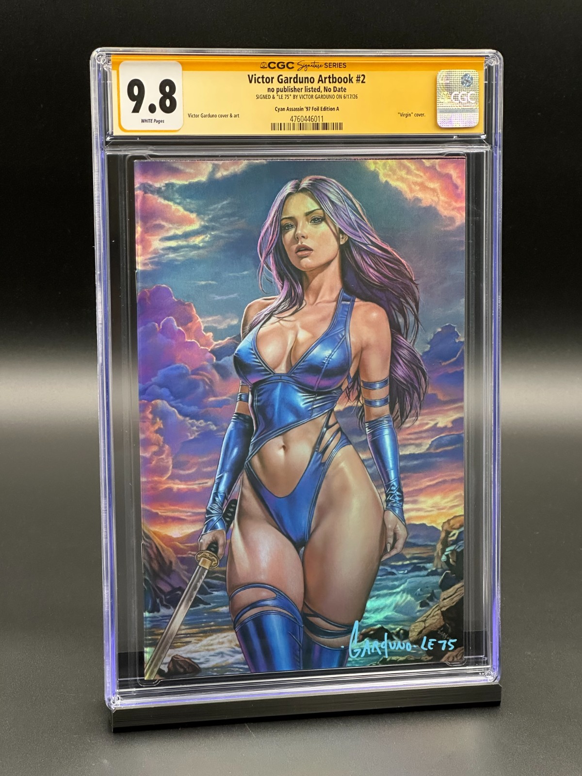 Victor Garduno Artbook #2 CGC 9.8 SS Psylocke Cyan Assassin A FOIL - LTD 300