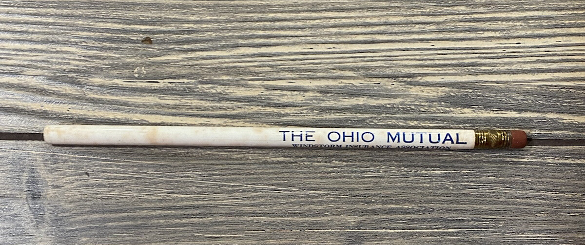 Vintage The Ohio Mutual Windstorm Insurance Association Unsharpened Pencil 