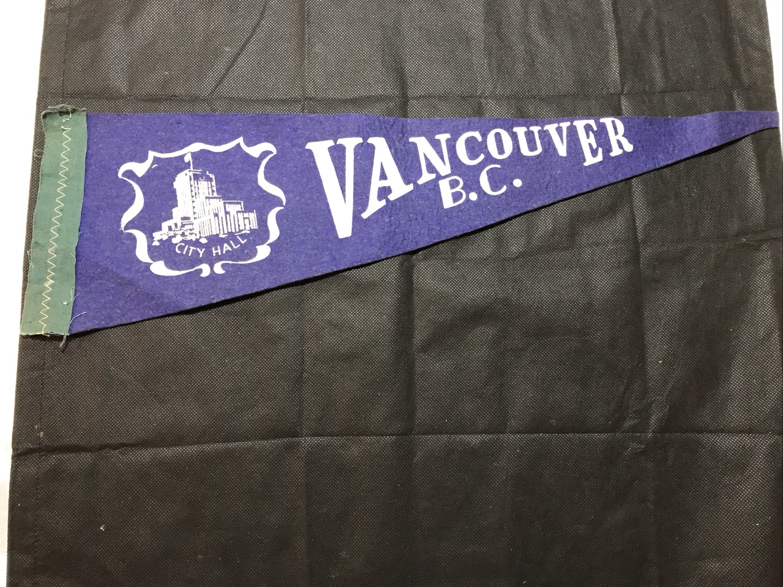Vintage Vancouver Bc City Hall Pennant (1950), 