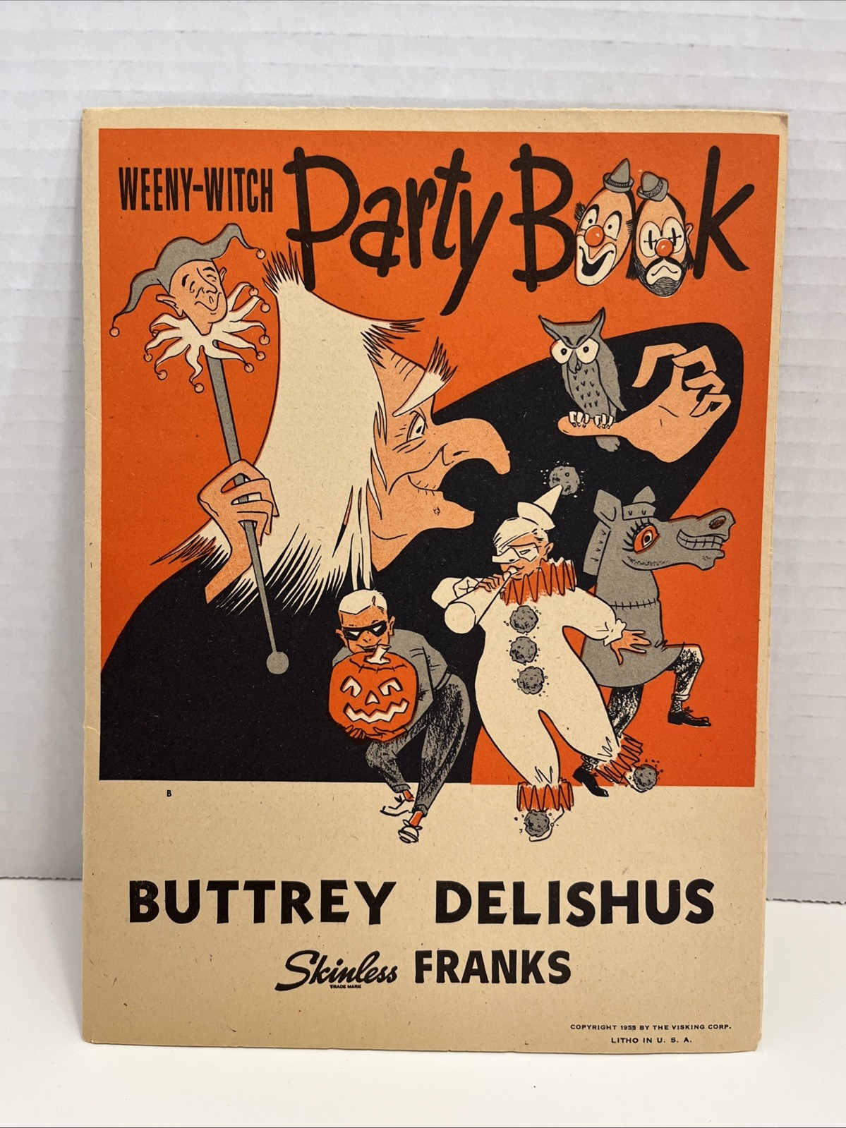 VTG 1955 Weeny-Witch Halloween Party Book Buttrey Delishus Wieners Unused MT