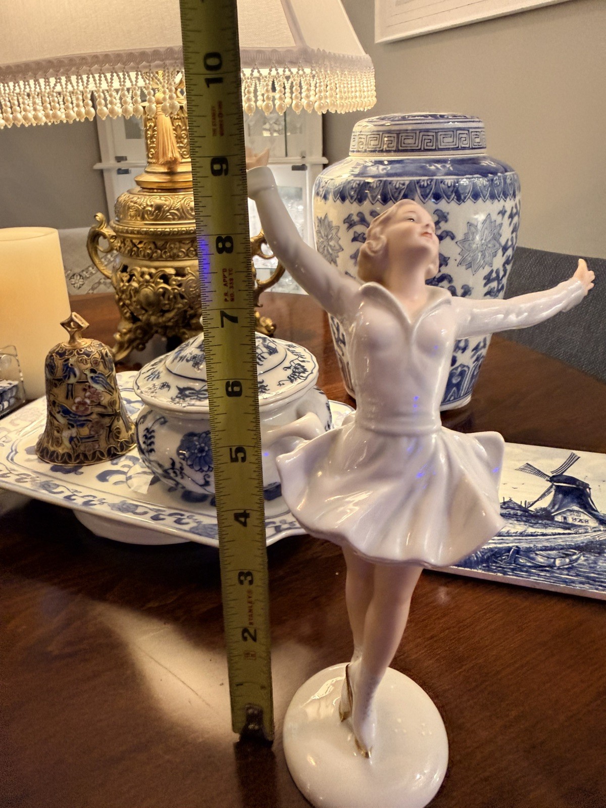 Vintage Wallendorf Germany Porcelain Ice Skater Figurine - Germany