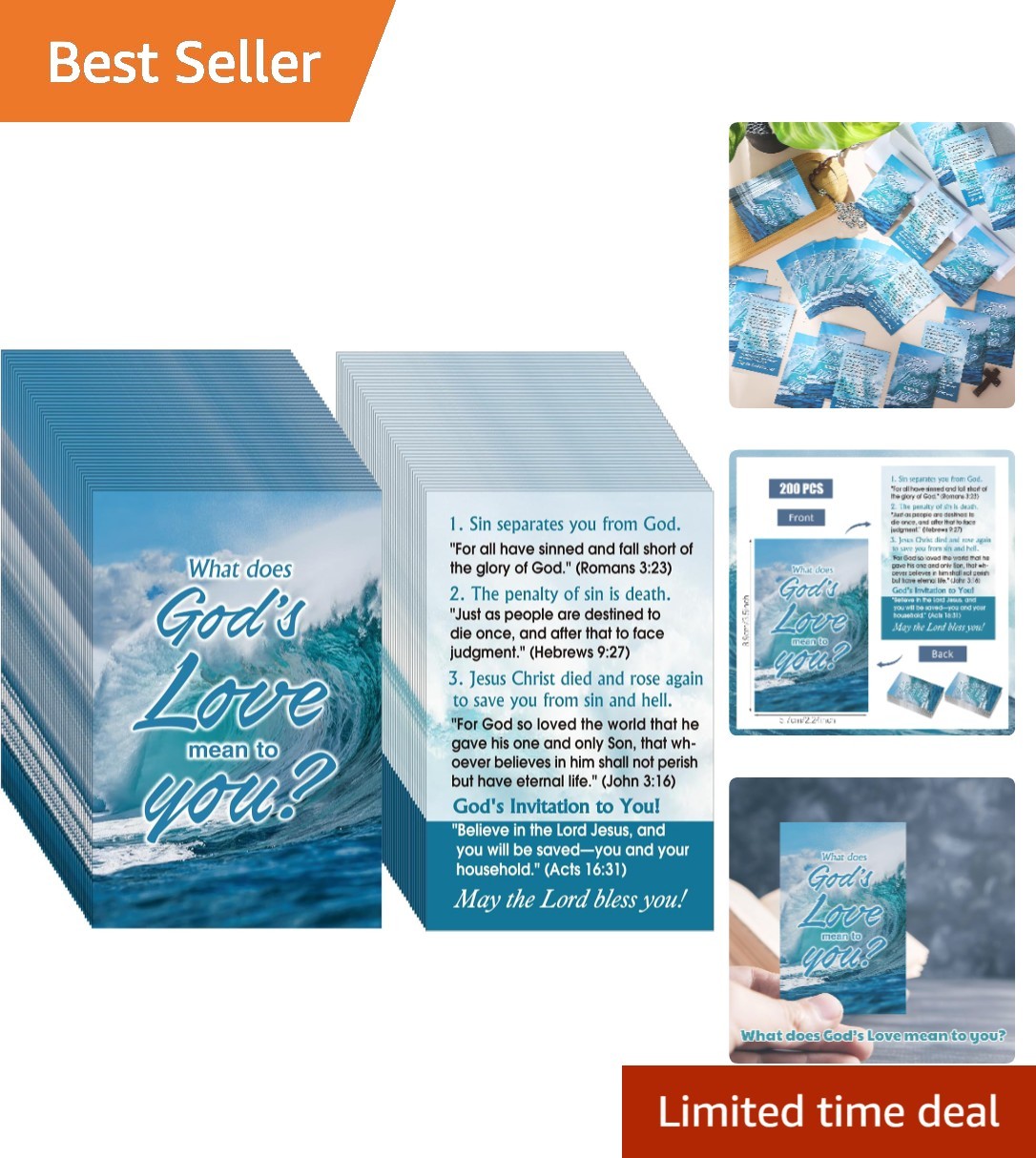200 Inspirational Bible Verse Cards - Perfect for Evangelism and Gifts