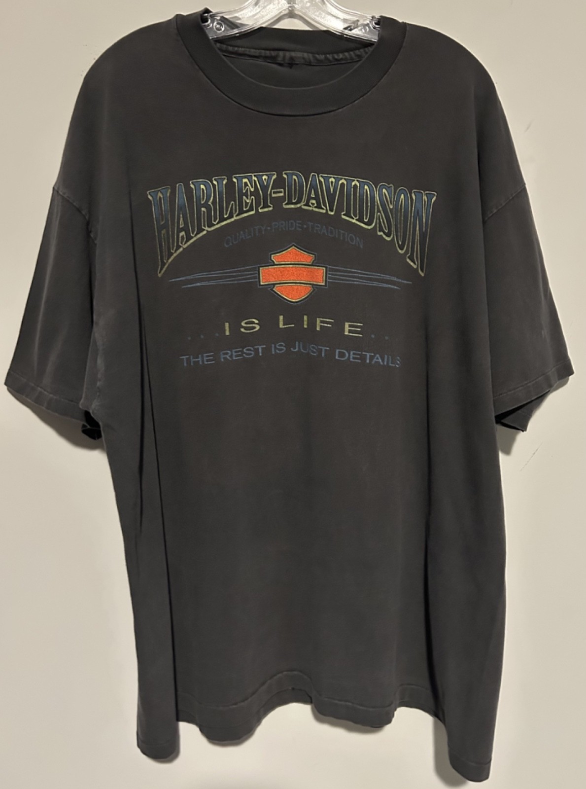 Vintage harley Davidson T-Shirt Savannah GA XL 90s Black Single Stitch