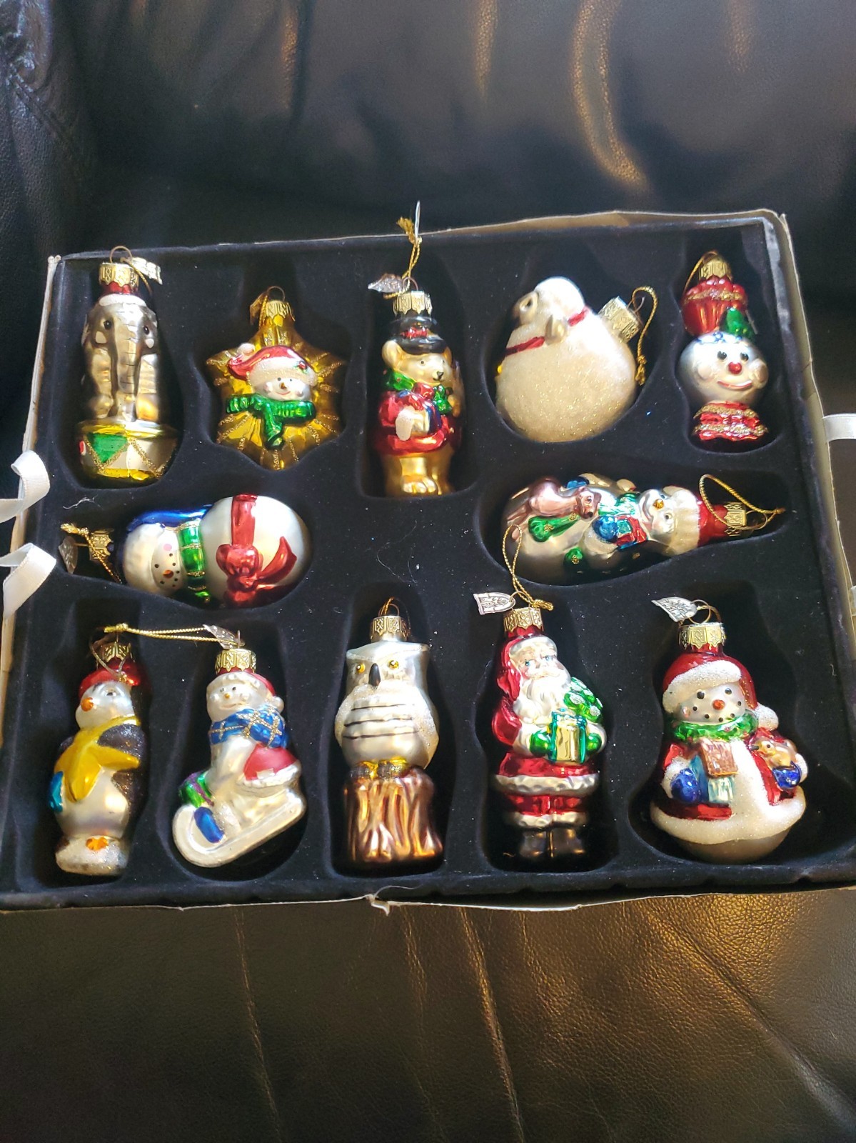 Vintage Thomas Pacconi Hand  Blown Glass Christmas Ornaments
