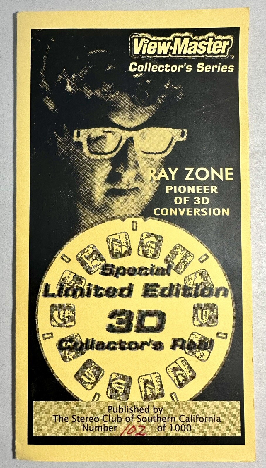Rare Ray Zone Pioneer of 3D Conversion Custom View-Master Reel #102 of 1000