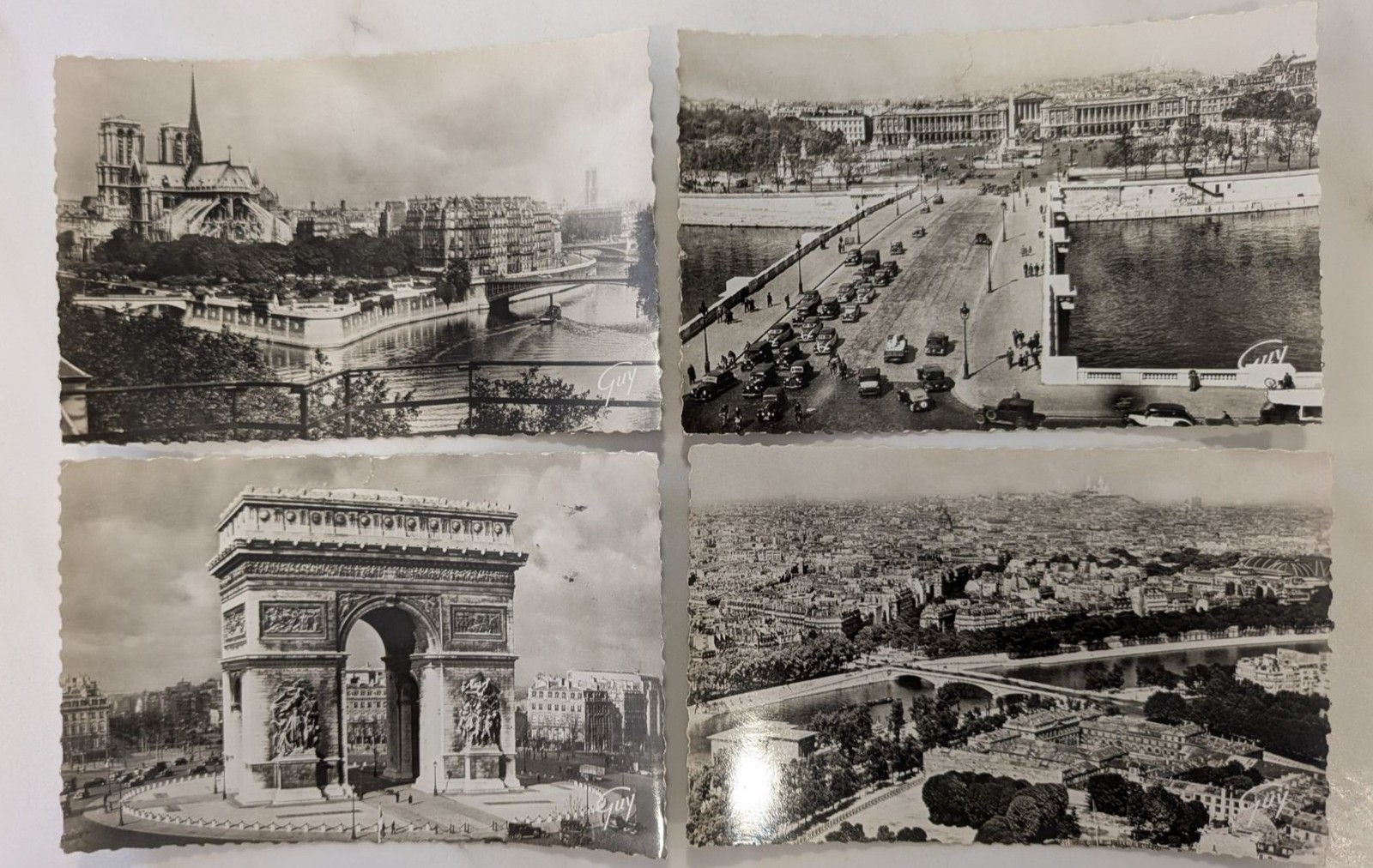 VTG 4 Guy Paris and its Marvels France Series Postcards Unused Mid Century