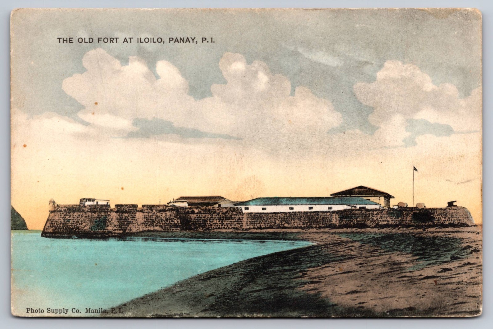 Panay Philippines Old Fort at Iloilo Antique Postcard