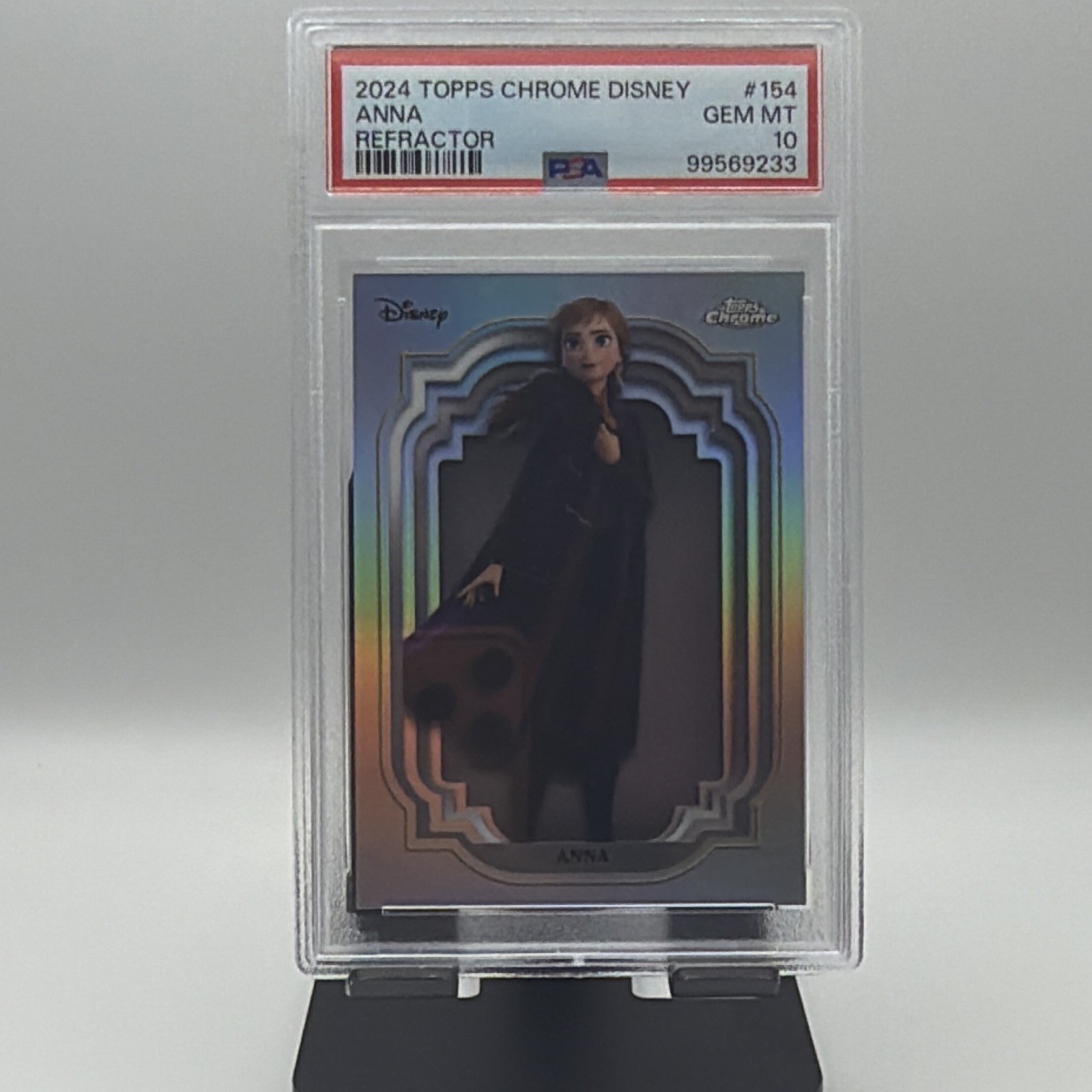 Topps 2024 Chrome Disney Frozen Anna #154 Refractor PSA 10 Trading Card