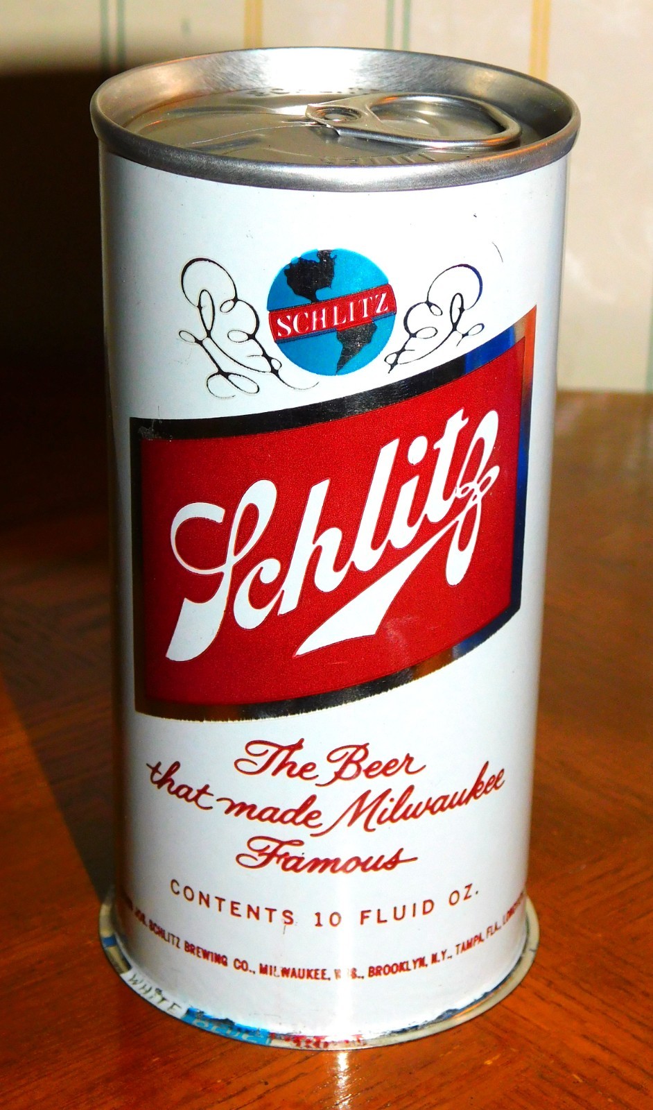 1969 SCHLITZ BEER 10oz. Pull Top CAN No Bottom MINTY UNUSED