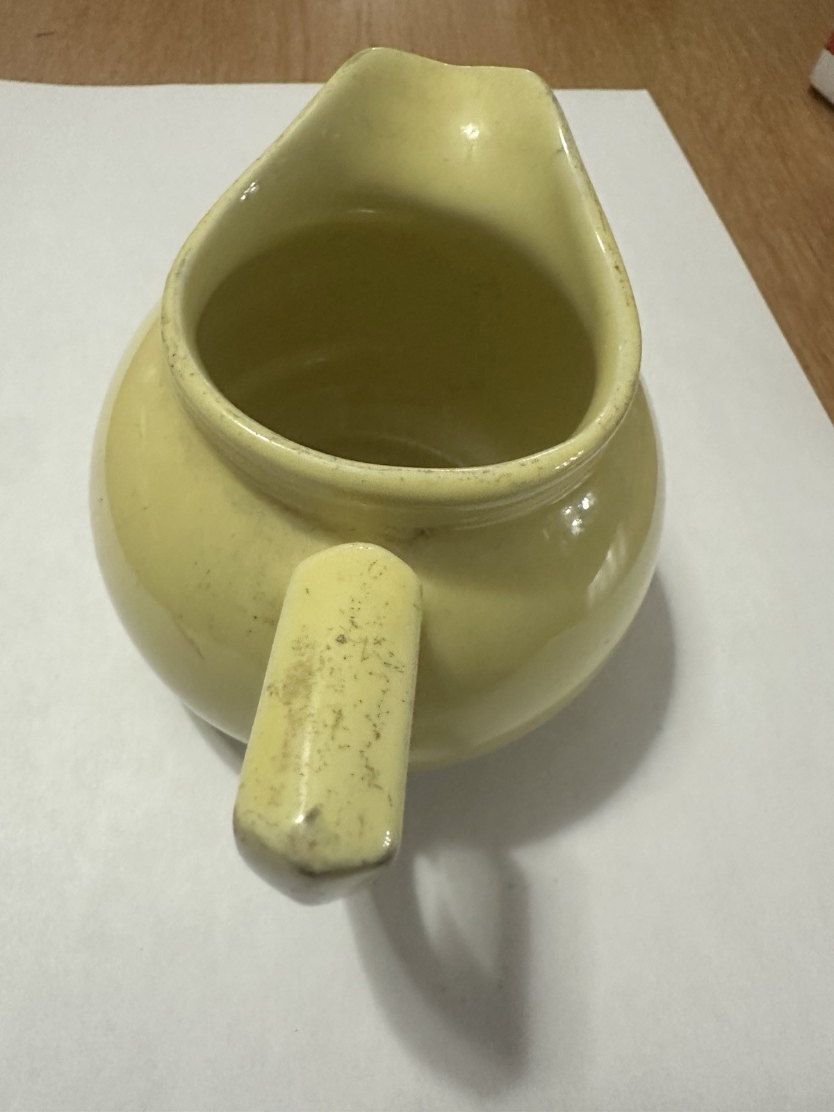 Vintage Yellow Lipton Tea Cream Pitcher 3 inches Tall