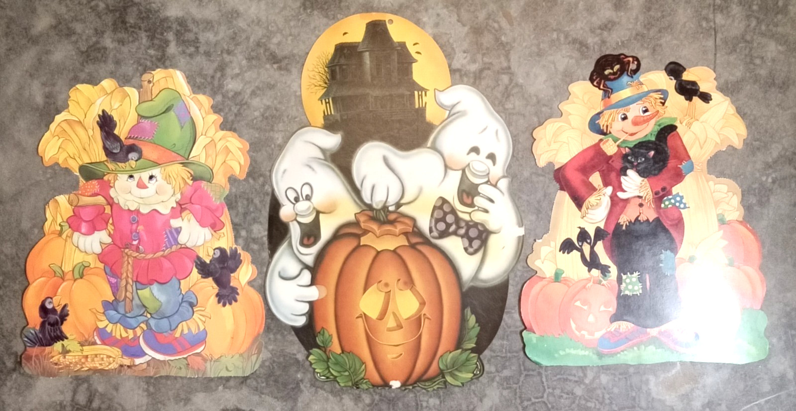 Vintage 1980s Beistle & Eureka Halloween Die-Cut Set Of 3 New Arrival