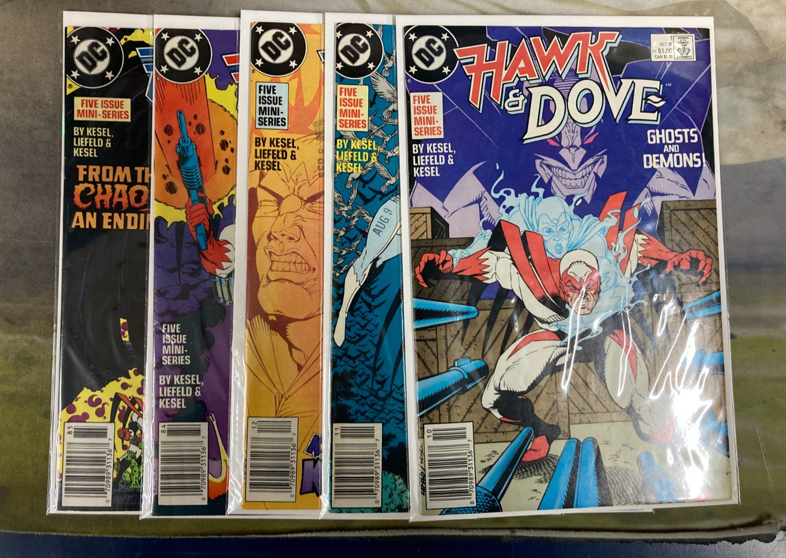 DC Comics Hawk & Dove 1-5 Complete Set 1988 Rob Liefeld