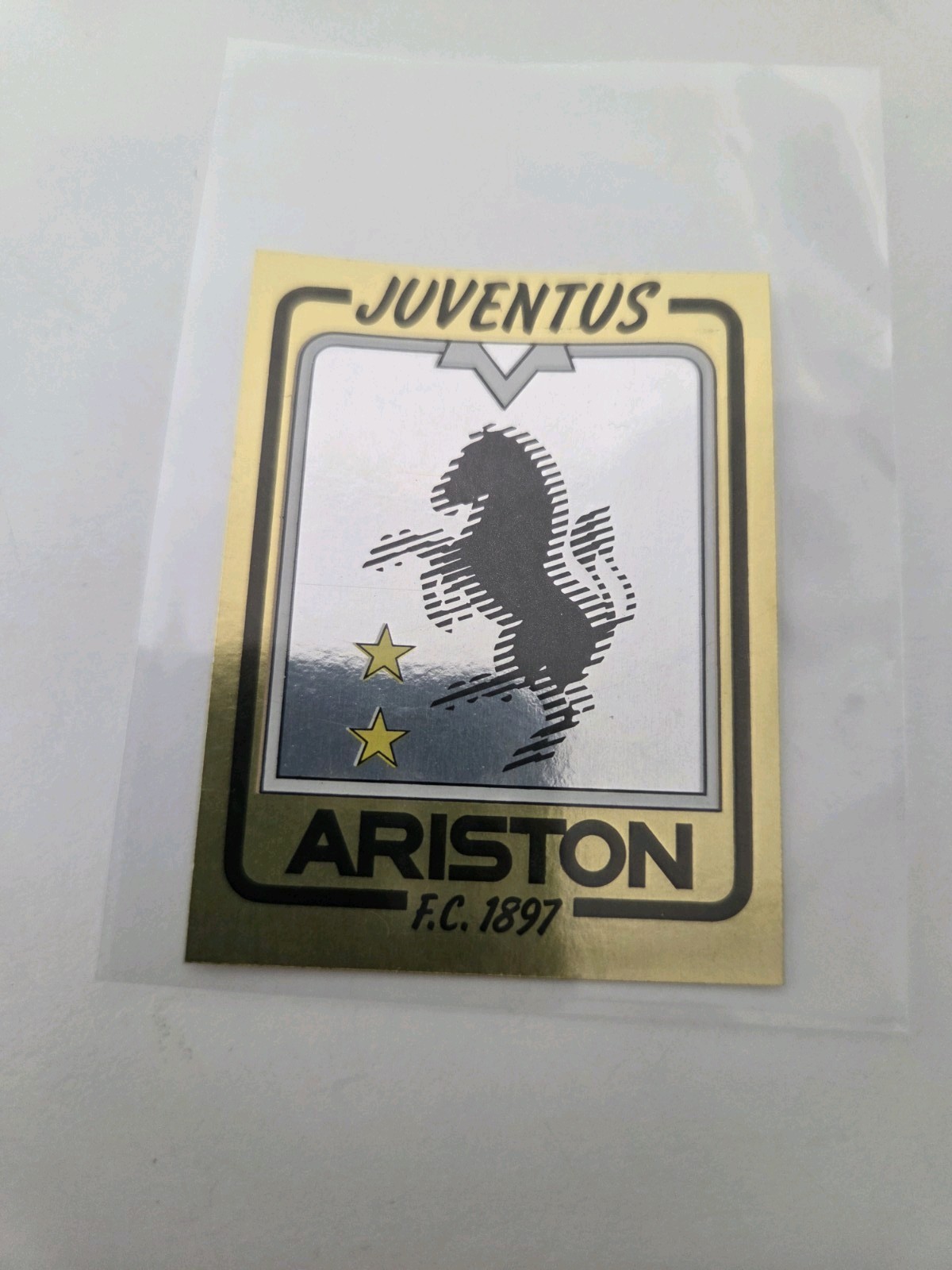1983-84 Panini Footballers Juventus Foil Figure Ariston Logo No.126