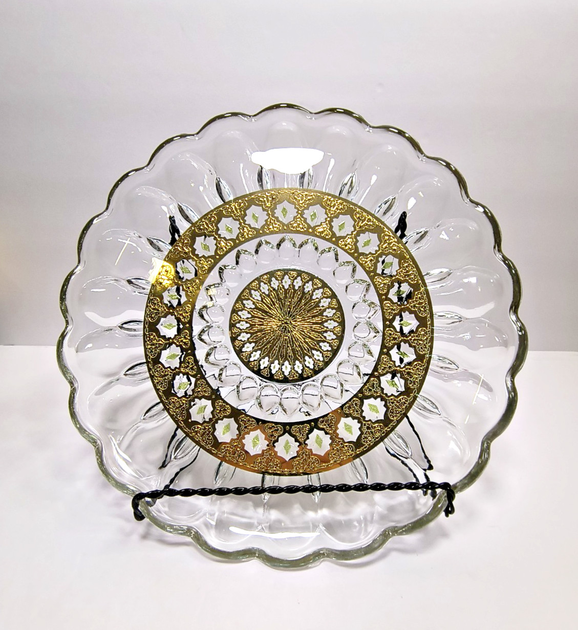 Vintage Culver Glass MCM Serving Platter \
