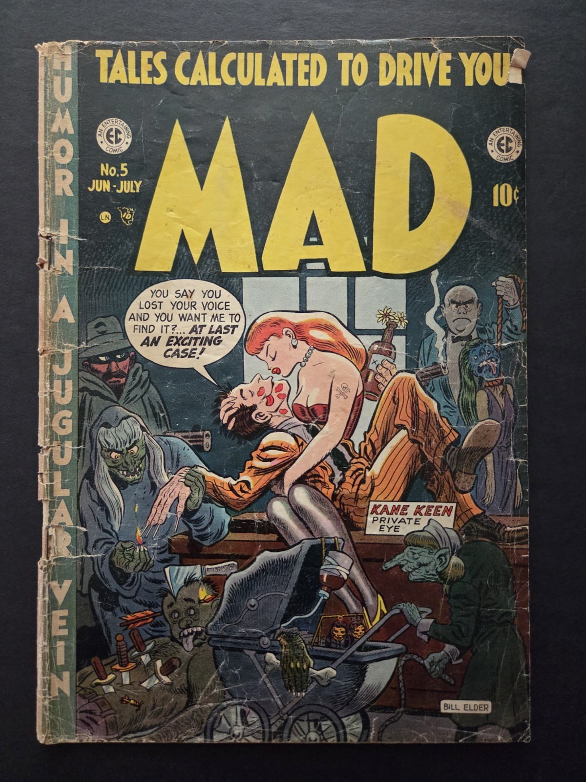 MAD #5 (EC COMICS, 1953)  HANGING COVER  WOOD BLACKHAWK PARODY BEAT BUT COMPLETE
