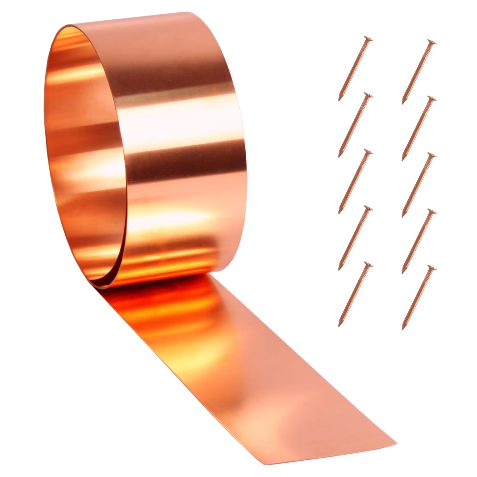Copper Flashing 99.95% Pure - 38 Gauge 0.1mm Thick Copper Strip - Solid Coppe...
