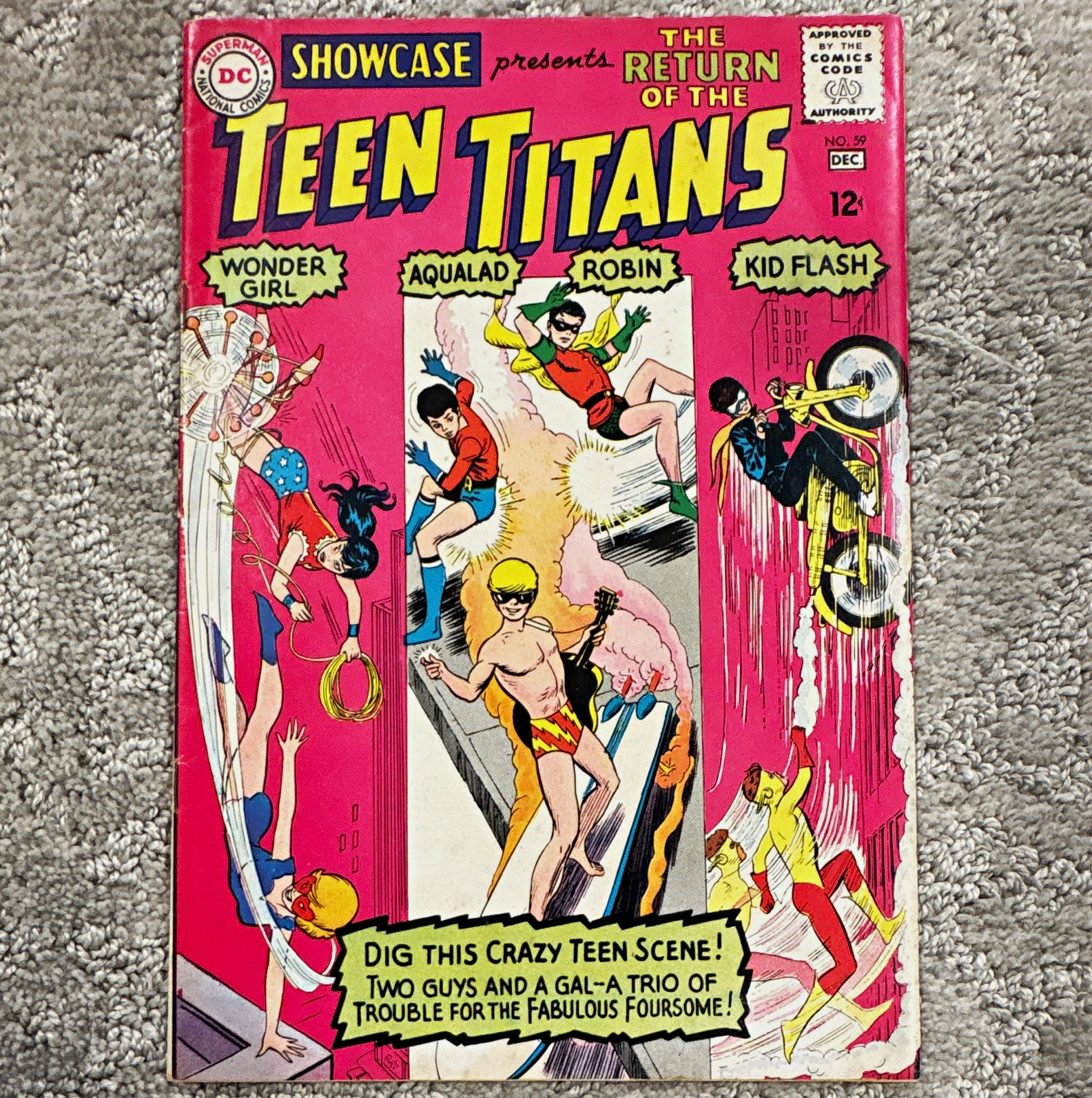 DC Comics Showcase #59 (1965) Teen Titans Wonder Girl Robin Kid Flash Aqualad