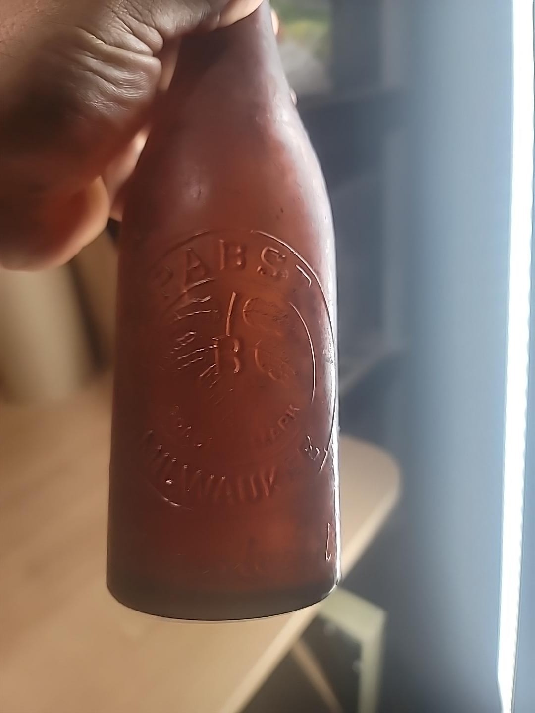 Antique Pabst Brewing Co Milwaukee Amber Beer Bottle Embossed S F & Co