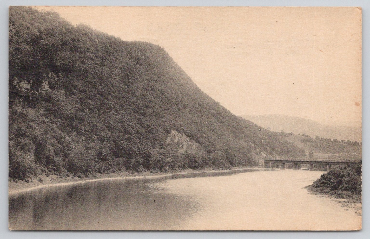 Towanda PA James Street Bridge River View 1946 Whitman\'s Phototypes Postcard
