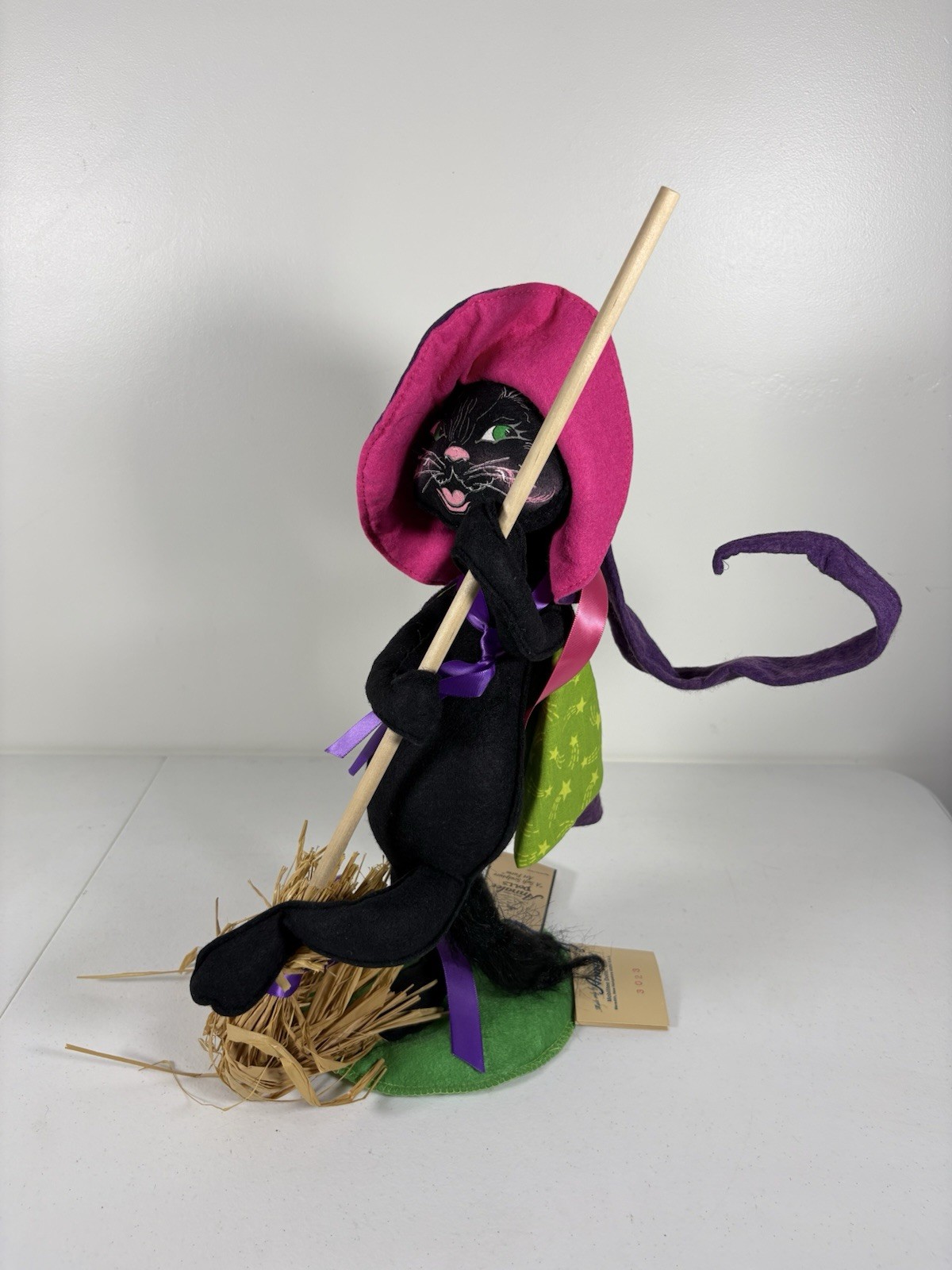 Vtg Annalee Purrfectly Witchy 3023 Cat Witch 1998 W/ Original Tags Bag