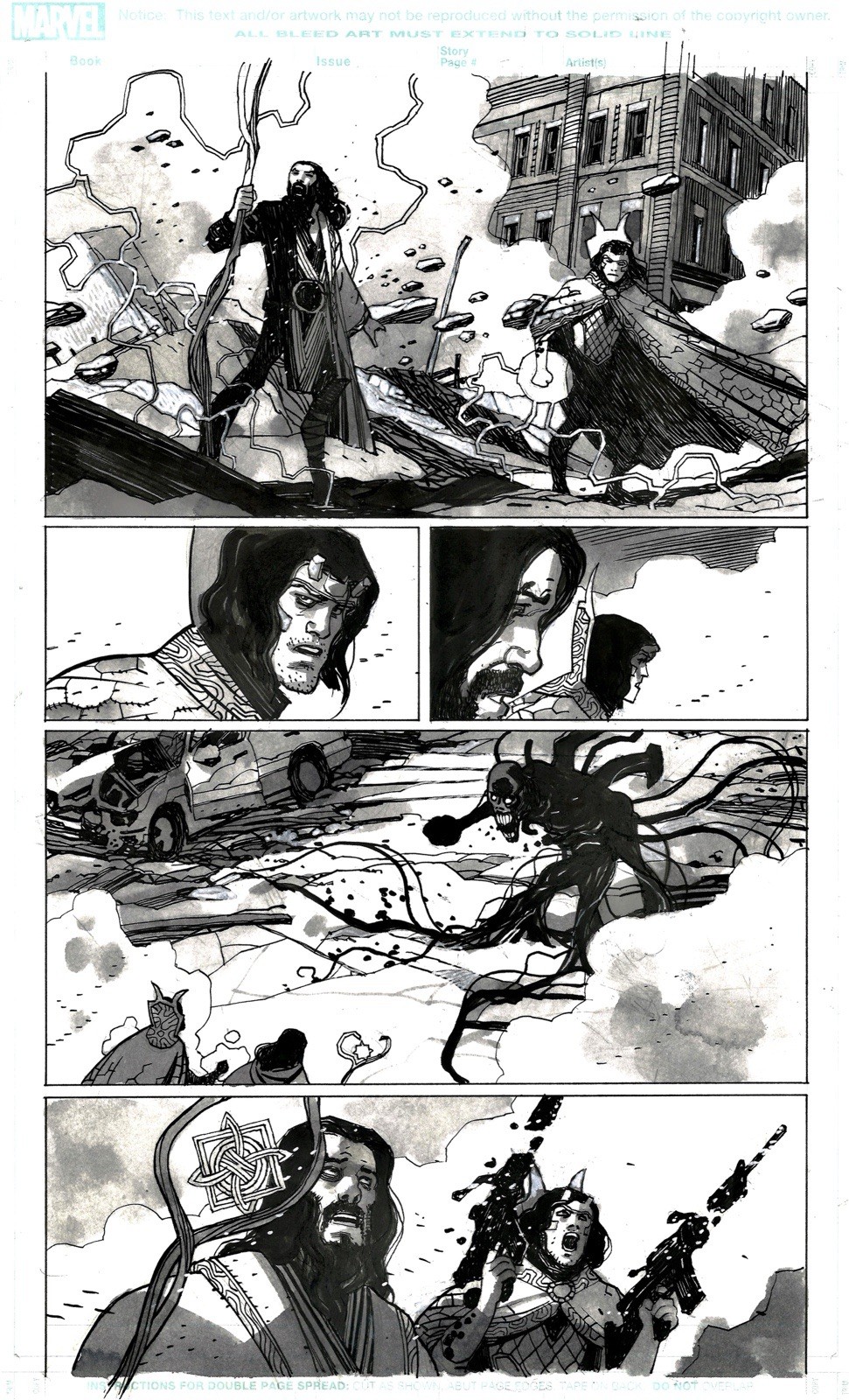 Gabriel Hernández Walta - Doctor Strange #385 p 7 (Loki and Strange vs Void)