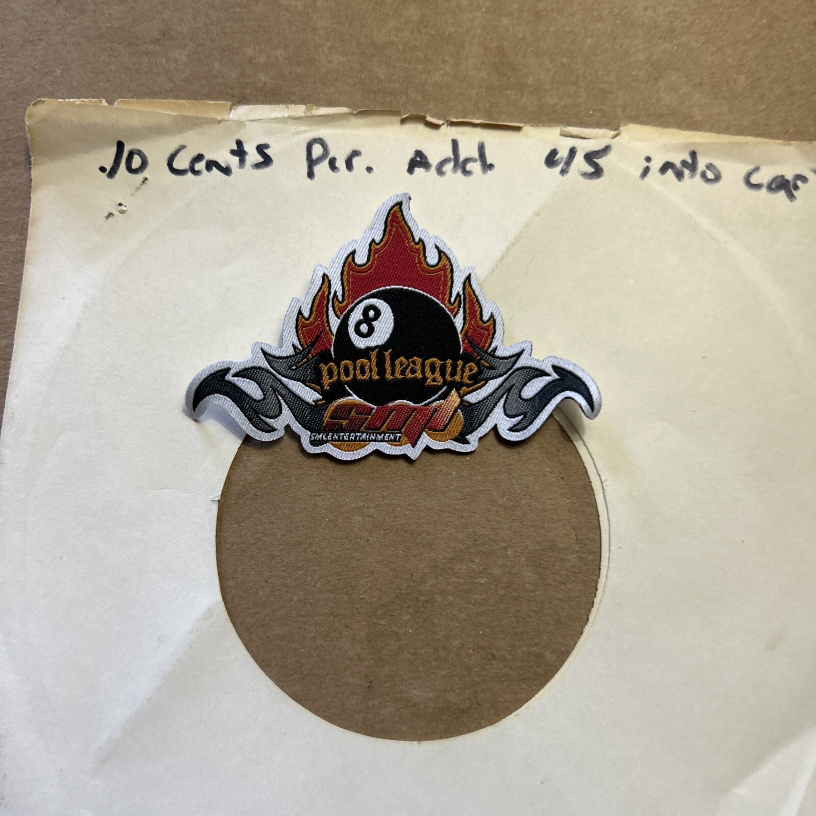 Cloth Patch billards Pool Player 8 Ball Flames SML  3 1/2  If4