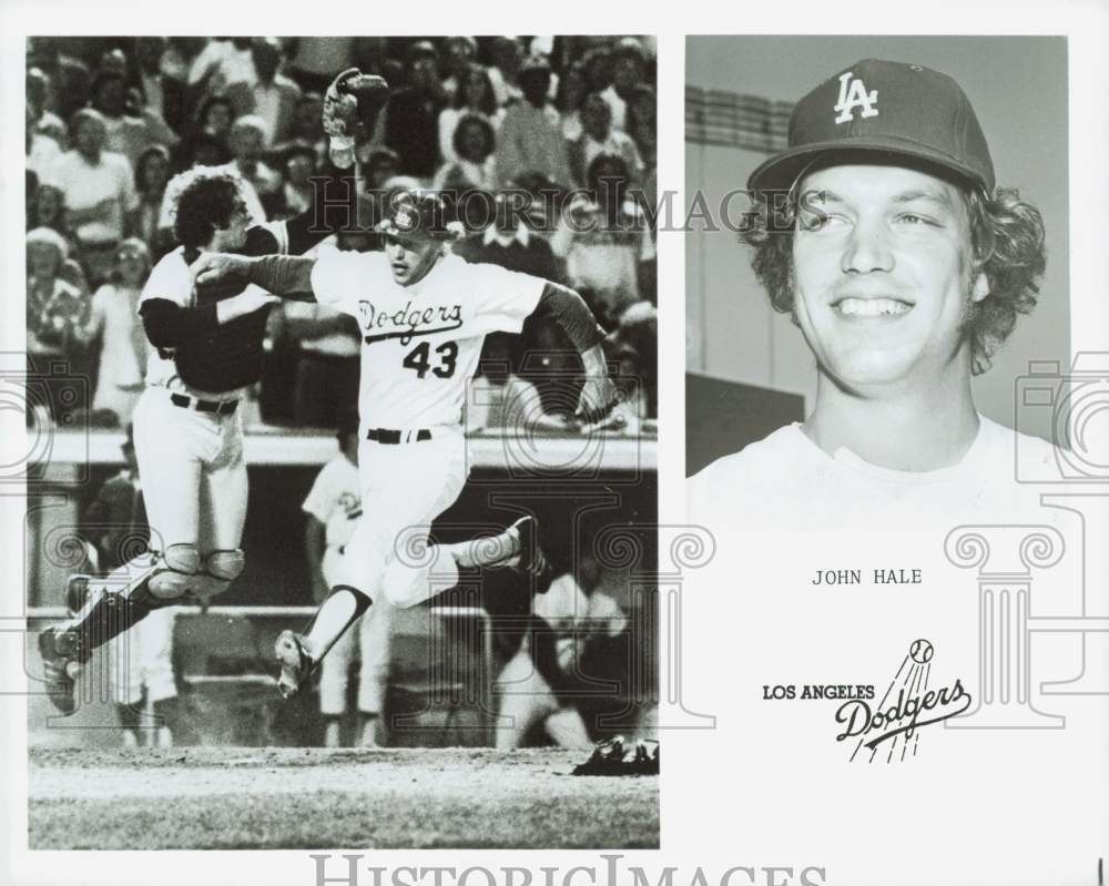 1977 Press Photo Los Angeles Dodgers baseball player John Hale - lrs28452
