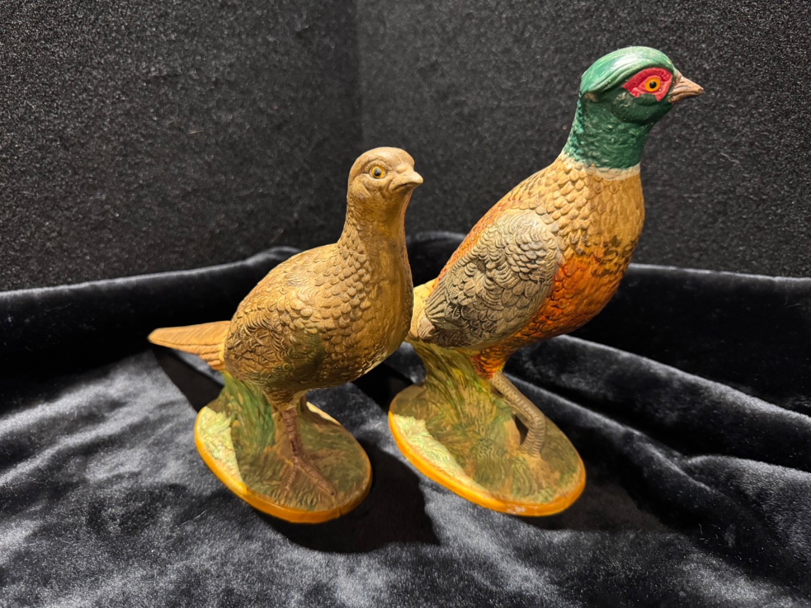 Large Hand Painted Pheasant Pair