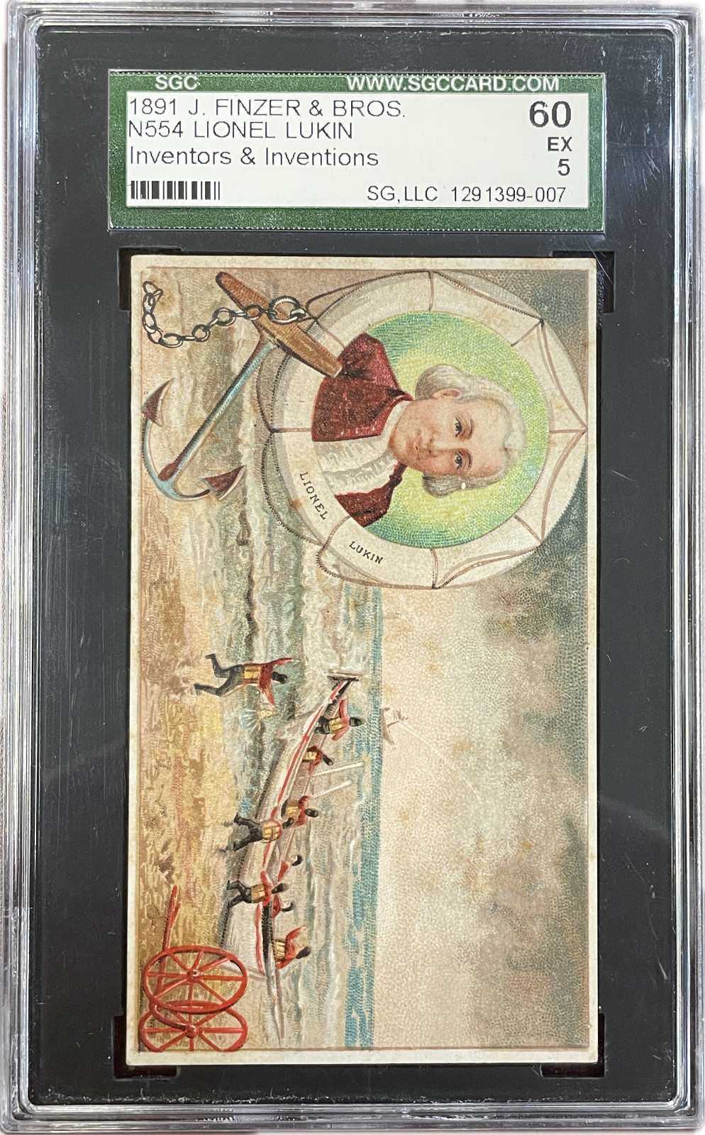 LIONEL LUKIN 1891 N554 John Finzer & Bros. Inventors & Inventions SGC 5 EX